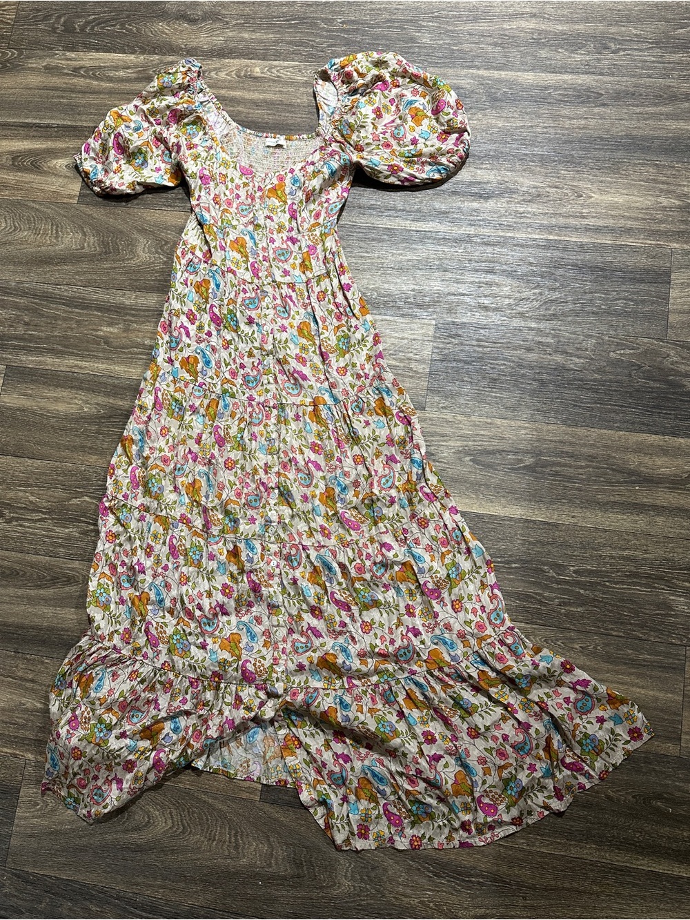 Natural Life Floral Button Down Maxi Dress - Picture 7 of 7